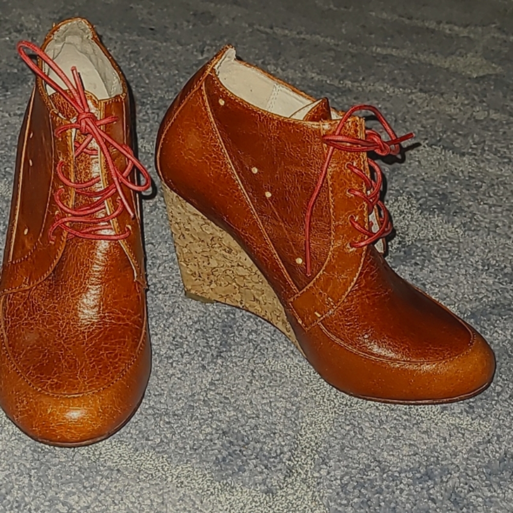 *Rare* Plomo Cork Wedge Oxfords